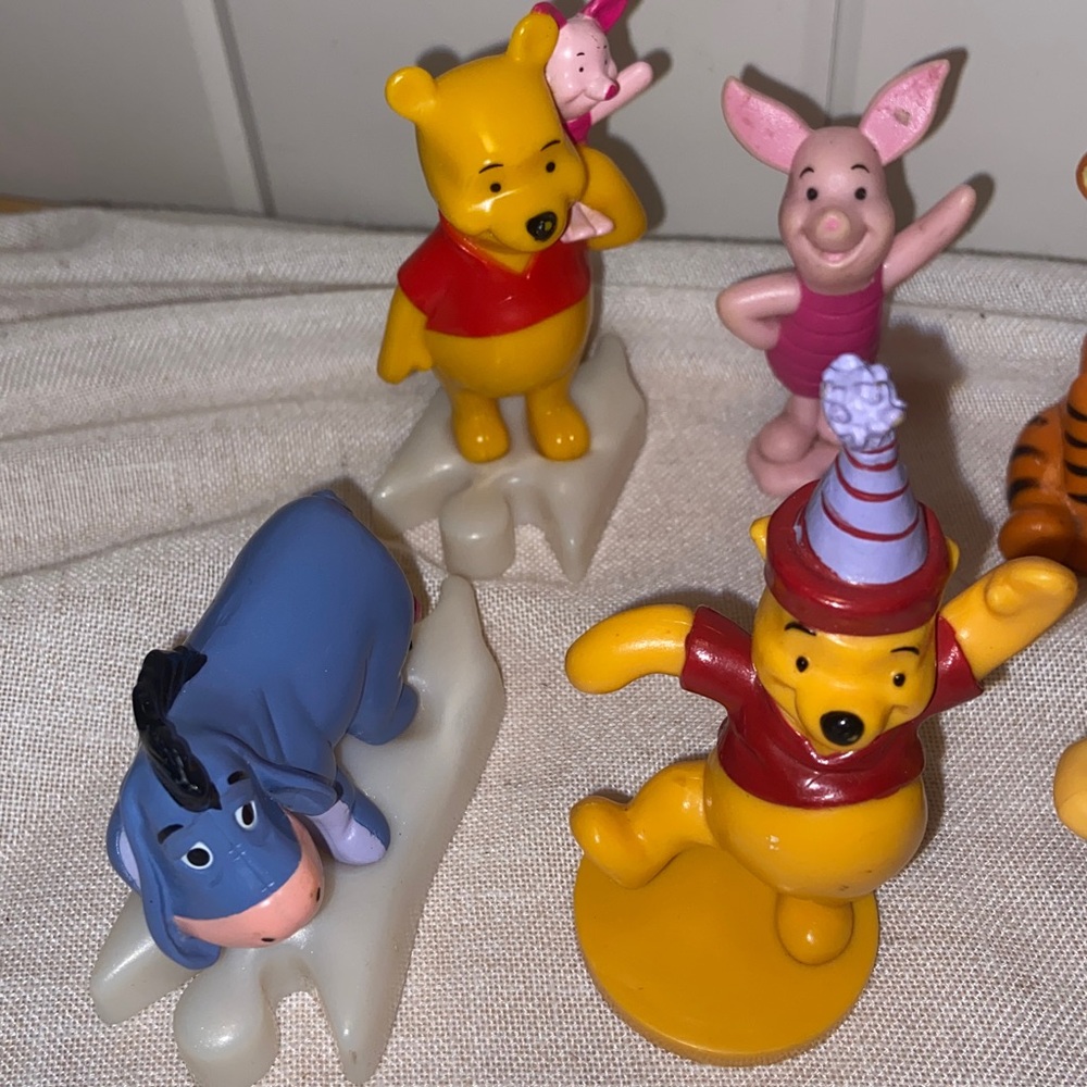 90s Winnie the Pooh and Friends 7 Figurine LOT vintage Disney Happy Meal toys - Picture 2 of 16